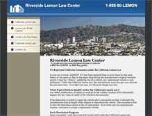 Tablet Screenshot of lemonlawriverside.com